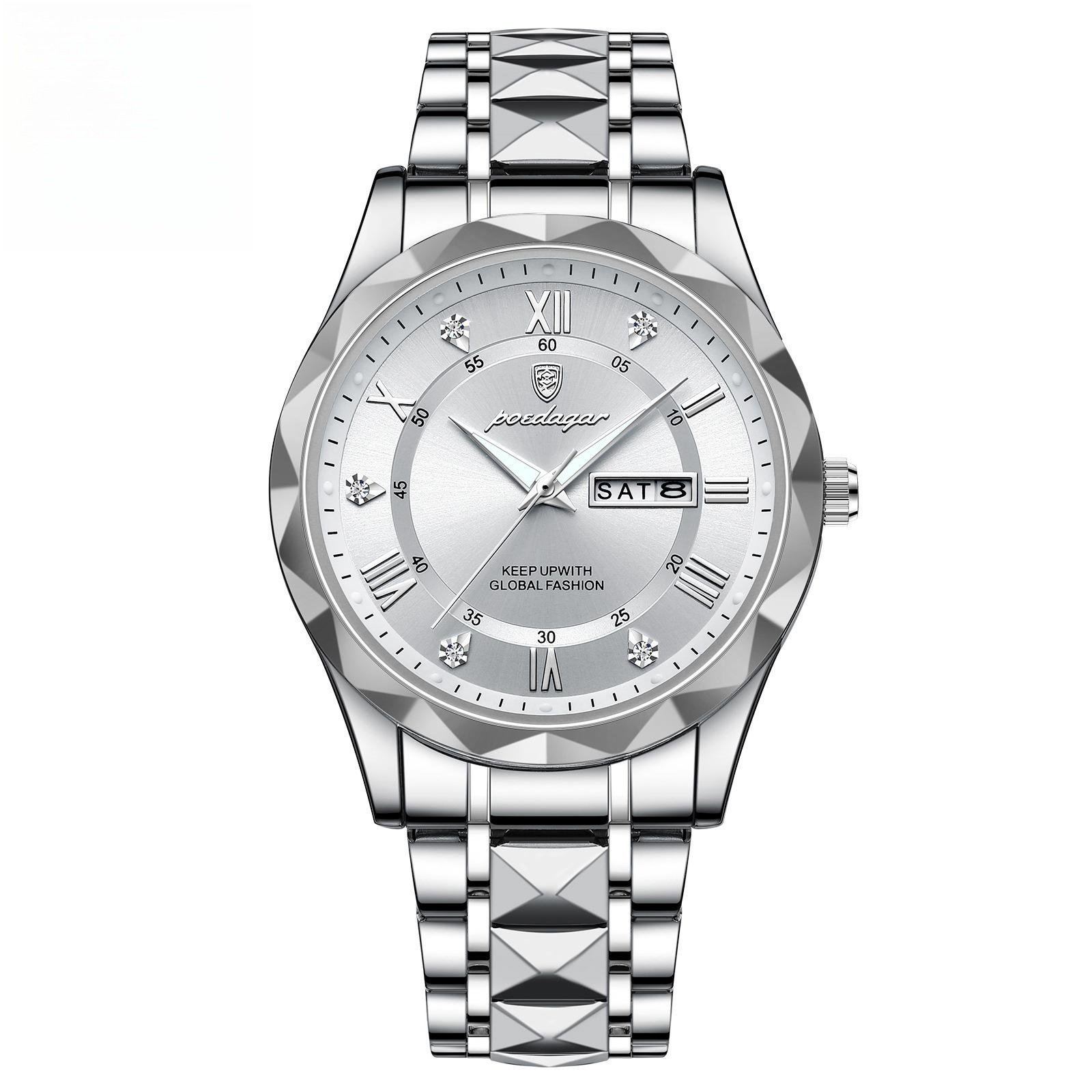 Men's Waterproof Double Calendar Luminous Quartz Watch - Image 4