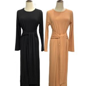 Middle East Dubai Robe Plus Size Knitted Muslim Dress