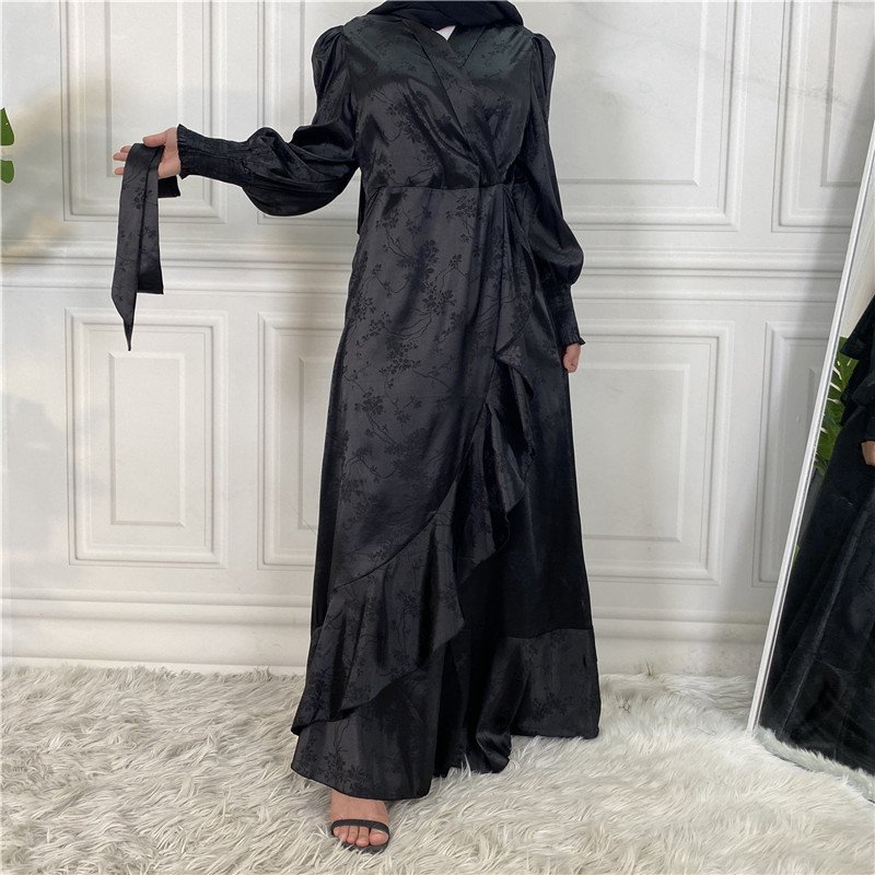 New Fashion Women's Clothing Patchwork Muslim Dress - Image 3