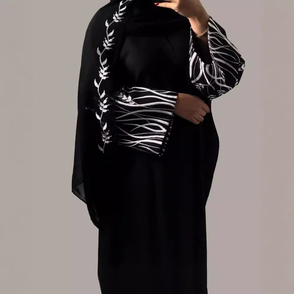 Arab Embroidery Embroidery Outerwear Abaya Robe - Image 3