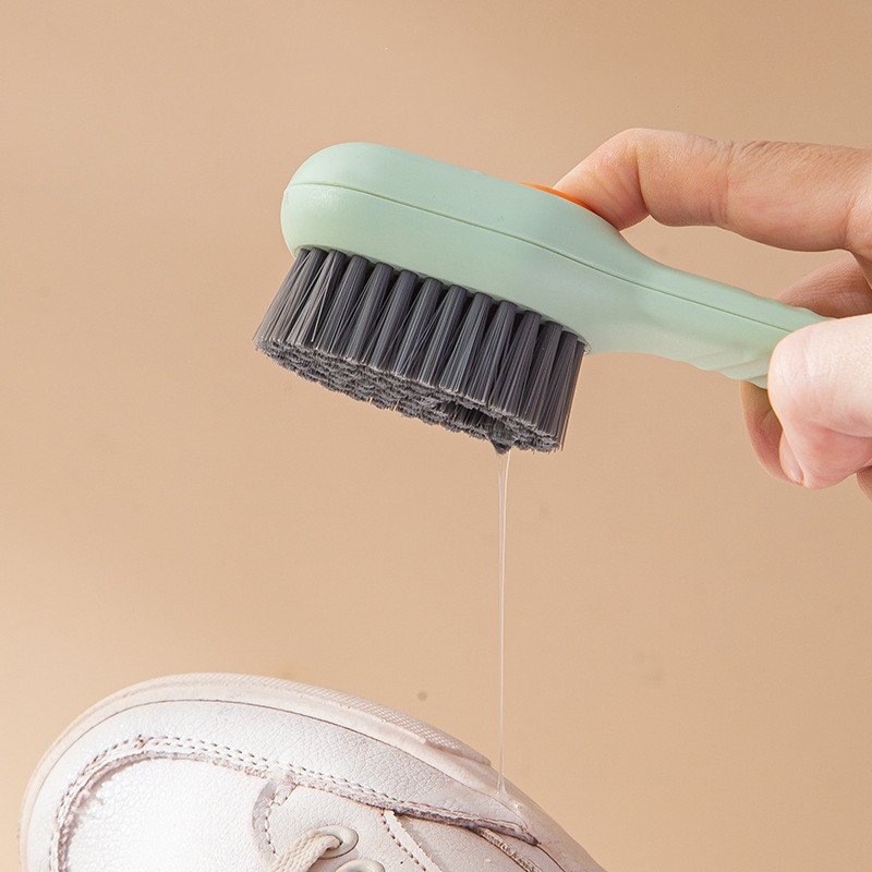 Multifunctional Soft-bristled Shoe Brush Long Handle Brush Automatic Liquid Adding Shoe Clothing Board Brush Cleaning Tool - Image 6