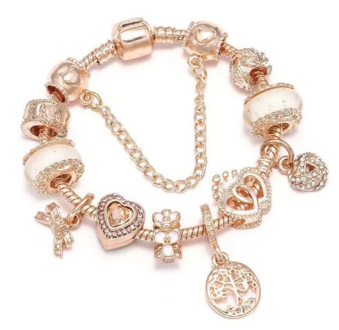 Fashion Love Geometric Rose Gold Bracelet Women's Jewelry - Image 9