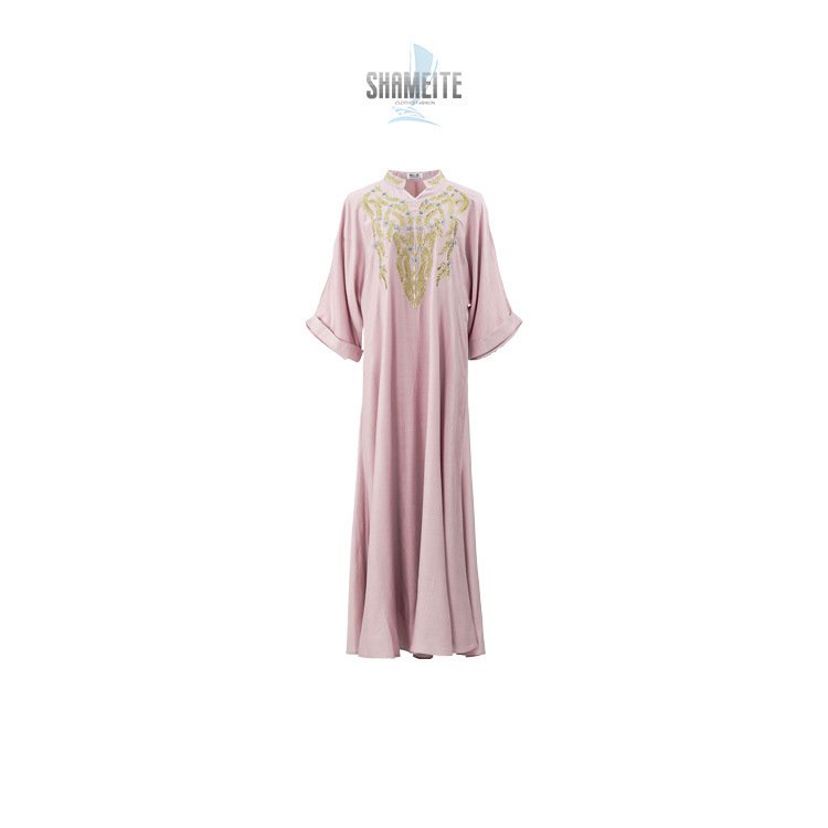 Muslim Women Embroidered Robe Dress - Image 5
