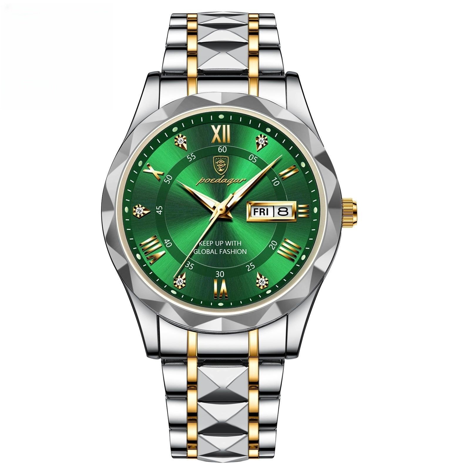 Men's Waterproof Double Calendar Luminous Quartz Watch - Image 9