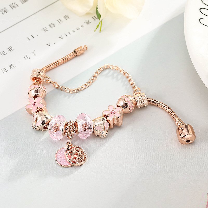 Fashion Love Geometric Rose Gold Bracelet Women's Jewelry - Image 5