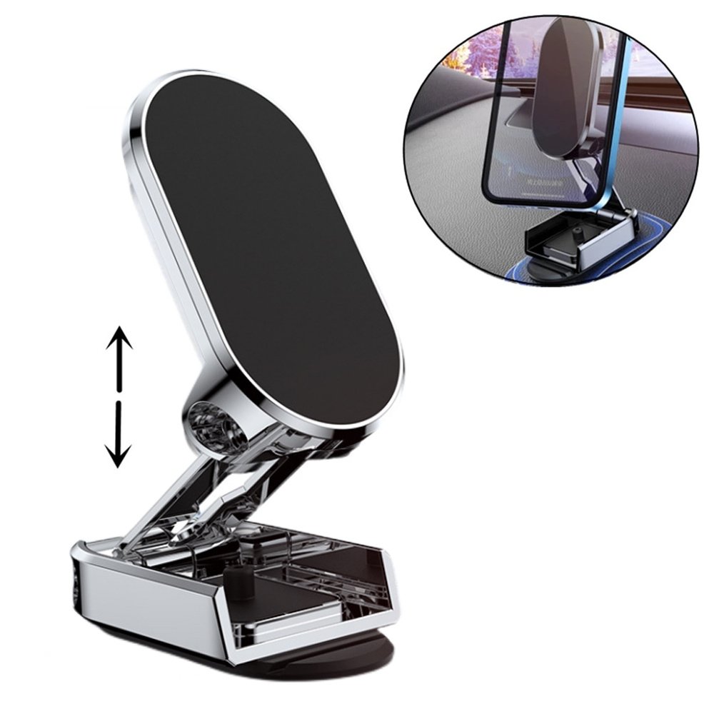 Rotate Metal Magnetic Car Phone Holder Foldable Universal Mobile Phone Stand Air Vent Magnet Mount GPS Support - Image 8