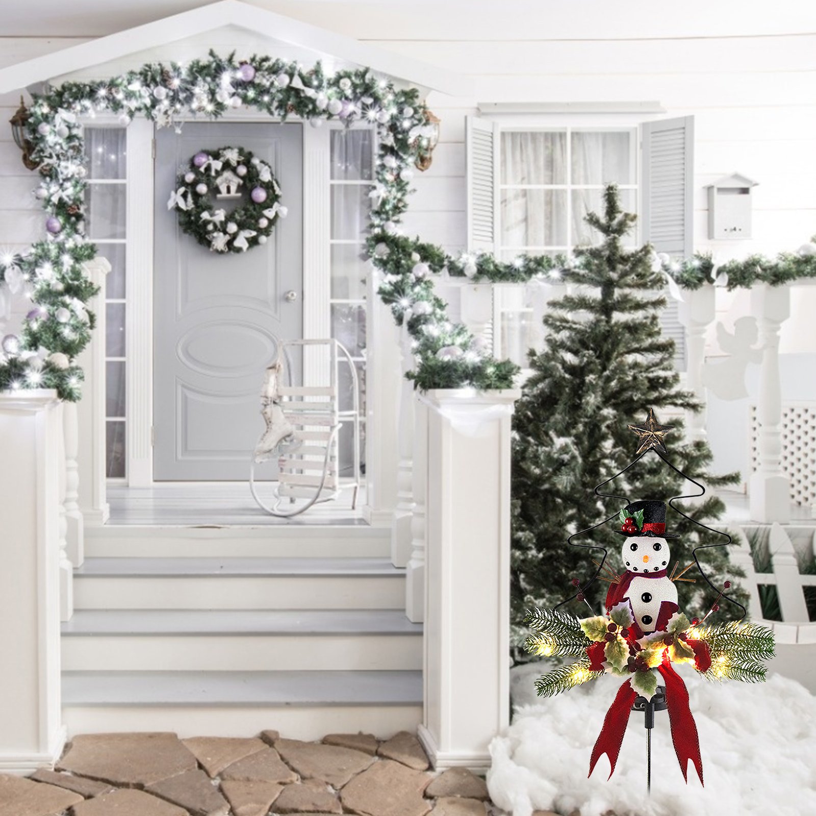 Hardware Christmas Tree Snowman Place Lights Outdoor Courtyard Garden Lawn - Image 4