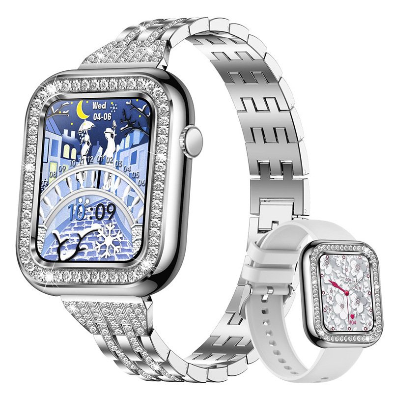 New Square Fashion Women Smart Wristwatch Diamond Waterproof - Image 4