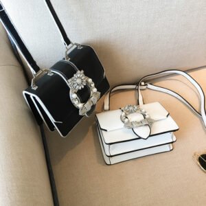 Pearl hardware flip bag shoulder bag