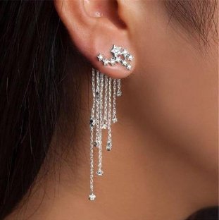 Shining Star Tassel Earrings Back Hanging Exquisite Earrings - Image 3