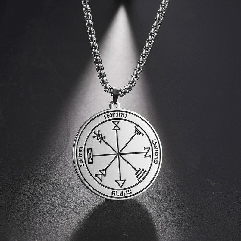 Viking Stainless Steel Jewelry Hardware Crystal Amulet Solomon Seal Pendant Love Kabbalah Pagan - Image 2