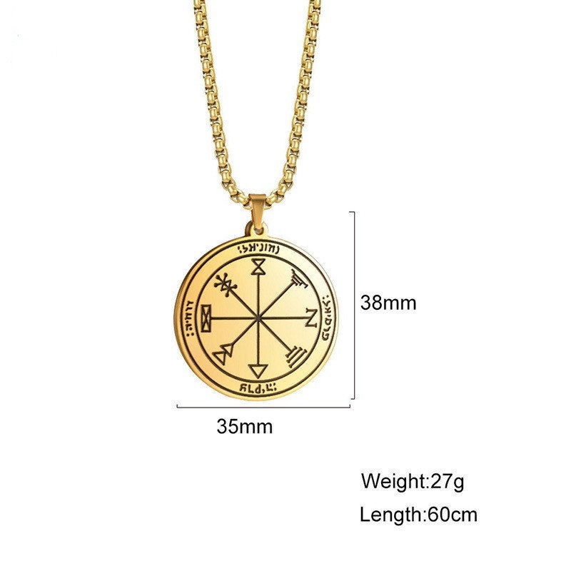 Viking Stainless Steel Jewelry Hardware Crystal Amulet Solomon Seal Pendant Love Kabbalah Pagan - Image 4