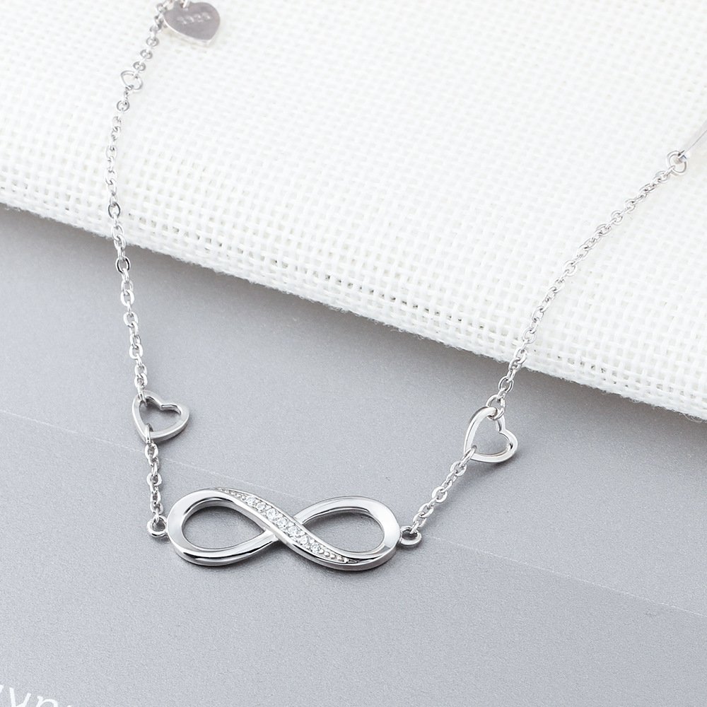 Infinite Love 925 Sterling Silver Bracelets For Women Wedding Adjustable Bracelets & Bangles Anniversary Gift Jewel - Image 3