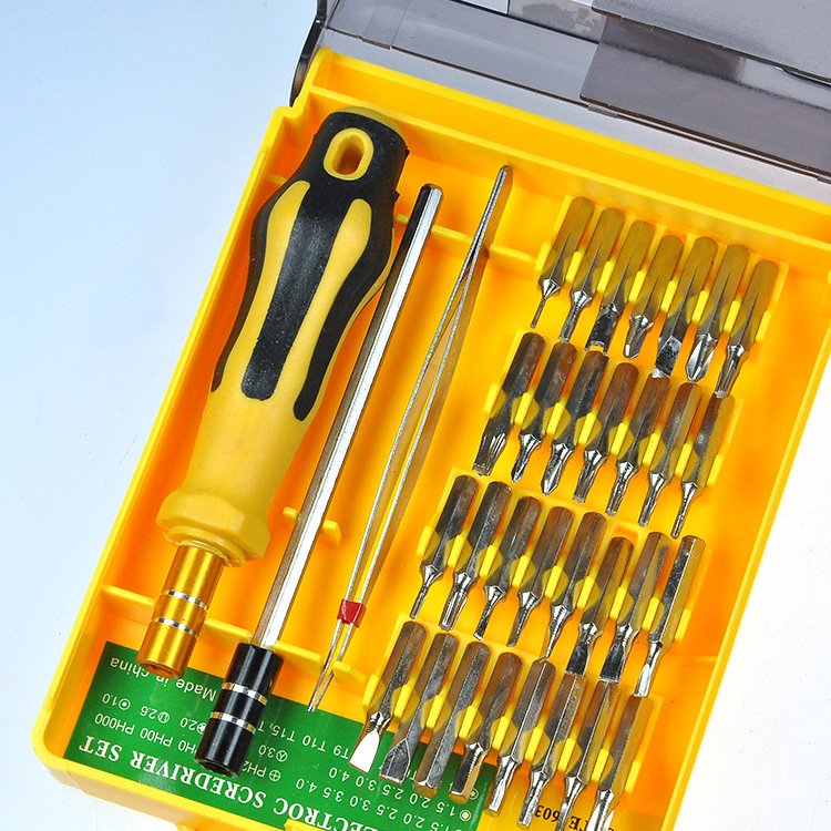 32 and 1 multi-function screwdriver package manual lengthening rod chrome vanadium alloy steel screwdriver combination hardware tool - Image 5