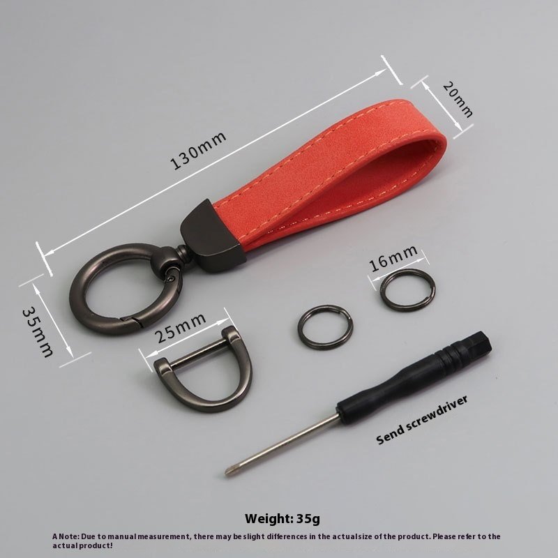 Suede Car Hardware Anti-lost Keychain - Image 2