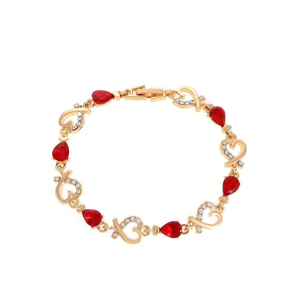 Hollow Love Bracelet With Rhinestones Fashion Temperament Heart-shaped Bracelet For Valentine's Day Gift Jewelry - Image 7
