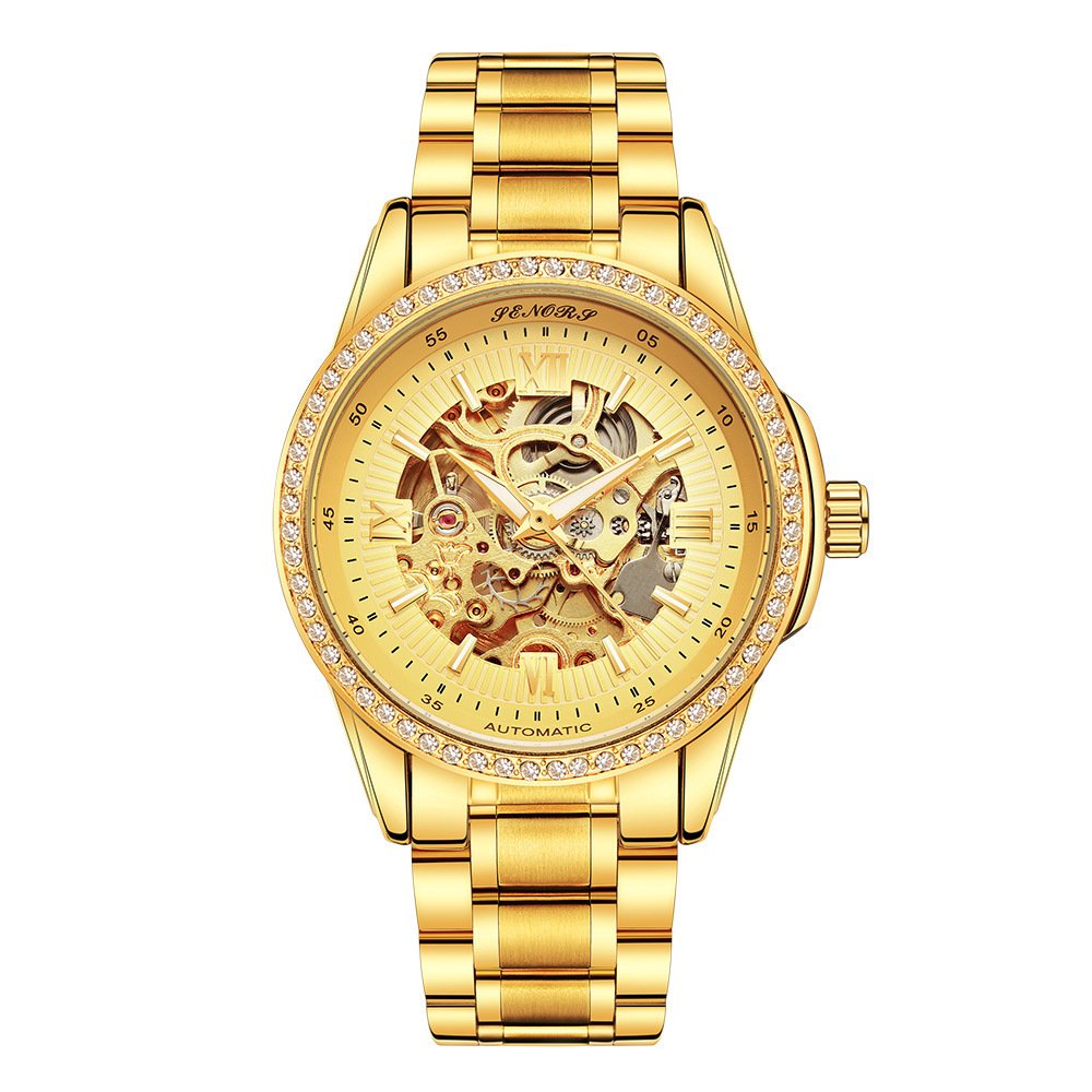 Cross border electricity supplier Senas SN019 hollow automatic mechanical watches, business and leisure waterproof watches for men - Image 4
