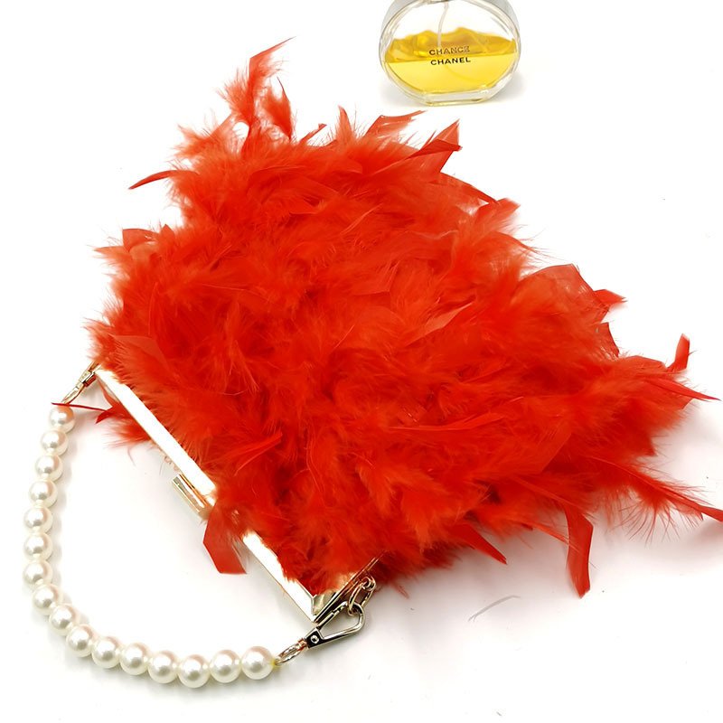 Chain Hair Bag Shoulder Hand Holding Clip Hardware Show Pearl Fashion - Image 6