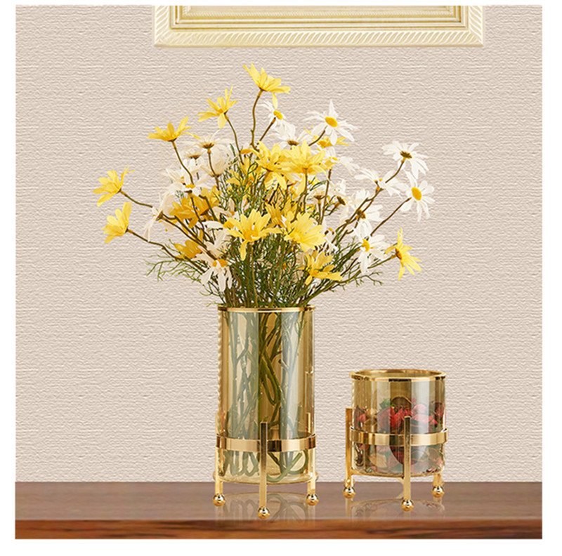 Simple Flower Arrangement Transparent Hardware Glass Vase - Image 4