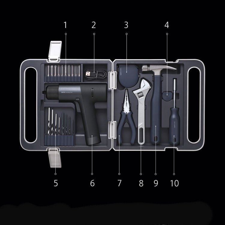 Household Multifunctional Hardware Hammer Wrench Screw Bit Tool Set - Image 4
