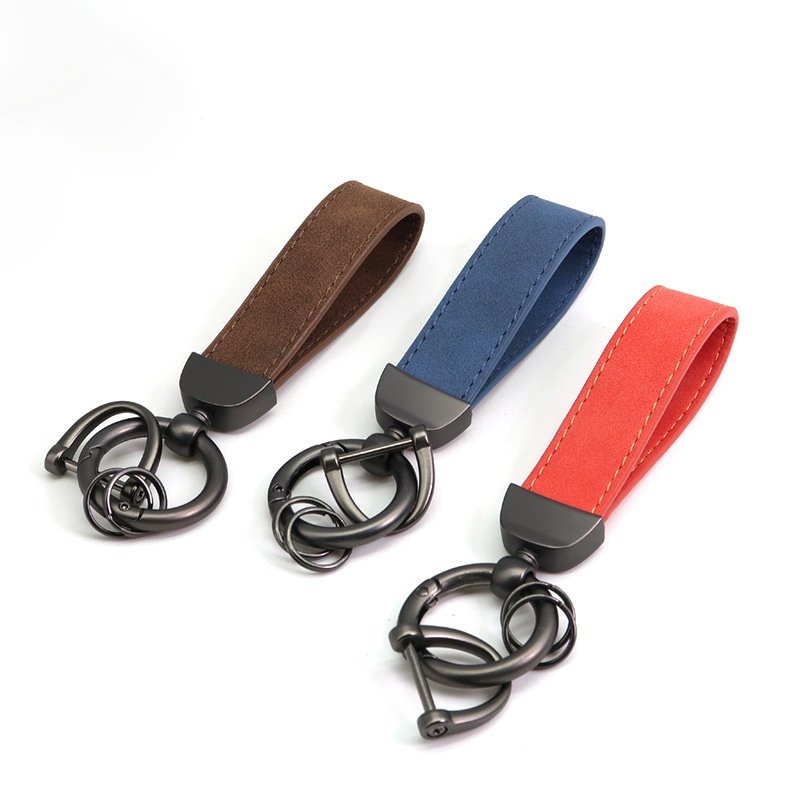 Suede Car Hardware Anti-lost Keychain - Image 5
