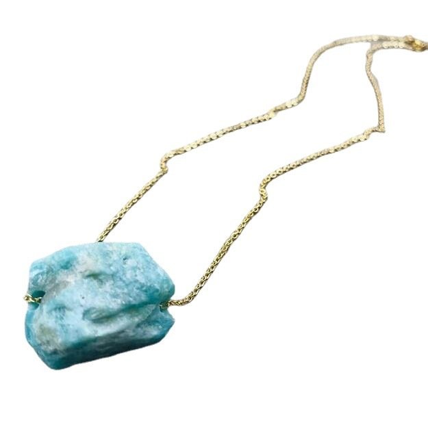 Natural Crystal Stone Pendant Necklace Irregular - Image 2