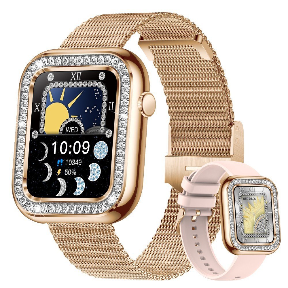 New Square Fashion Women Smart Wristwatch Diamond Waterproof - Image 5