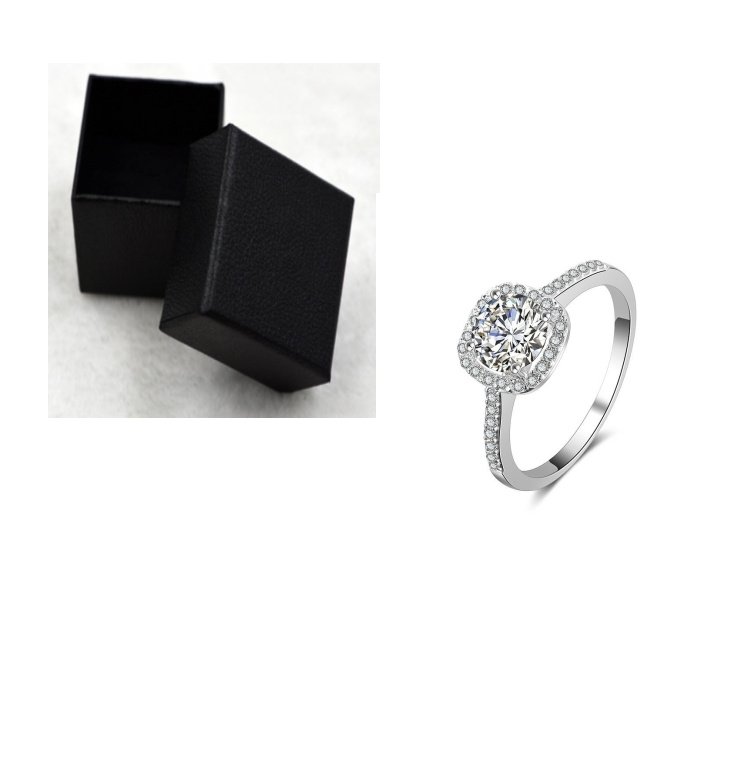 Wedding Rings for Women Silver Color Jewelry Luxury Rings Engagement Square Bague Cubic Zirconia - Image 6