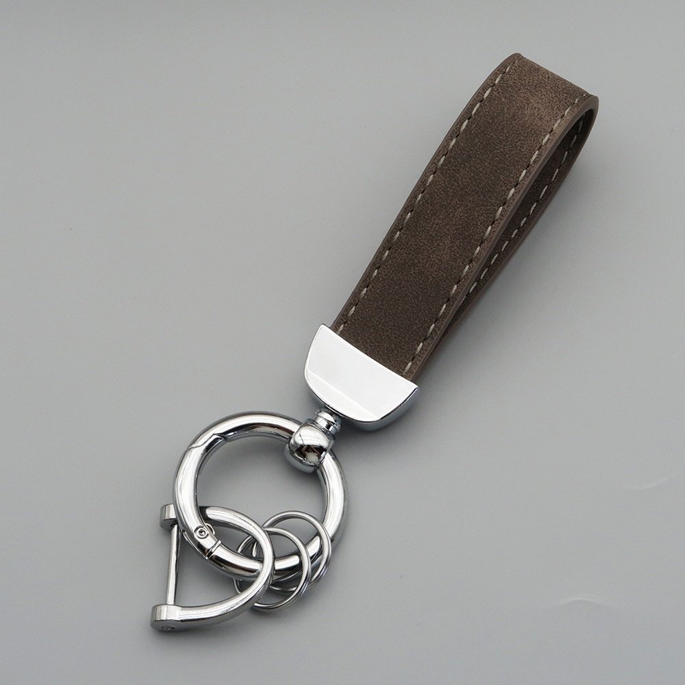 Suede Car Hardware Anti-lost Keychain - Image 8