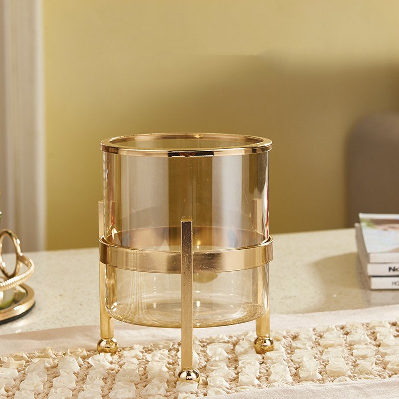 Simple Flower Arrangement Transparent Hardware Glass Vase - Image 5