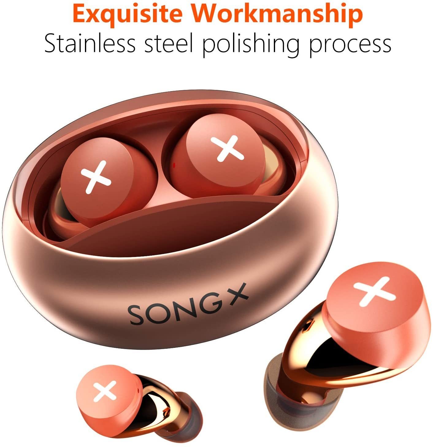 True Wireless Earbuds Noise Cancelling Bluetooth Headphones Waterproof with Star Loop Design - Image 2