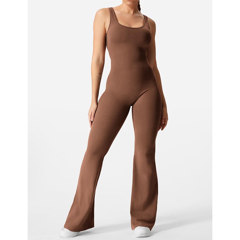 Slim Fit Hip Raise Jumpsuit Sexy Backless Exercise Yoga Clothes - Image 5