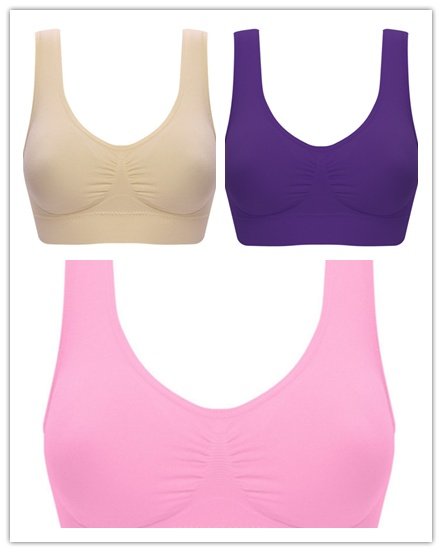 Women Yoga Tank Tops Sports Bra Workout Fitness Running Crop Top - Image 10
