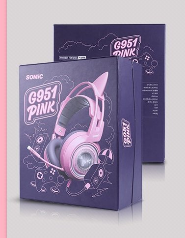 G951 Gaming Headset USB 7.1 Virtual Surround Sound Headsets LED Cat Ear Headphones - Image 3