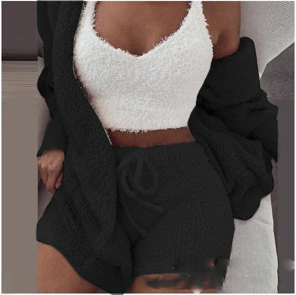 3 Pieces Of Fashionable Ladies Plush Home Clothes - Image 10