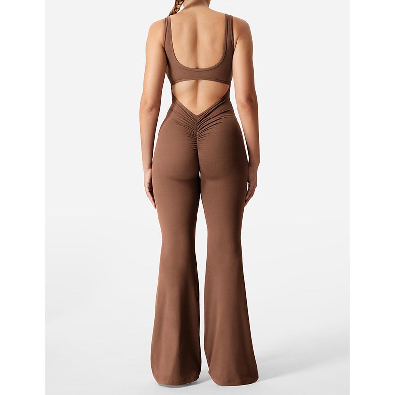 Slim Fit Hip Raise Jumpsuit Sexy Backless Exercise Yoga Clothes - Image 6