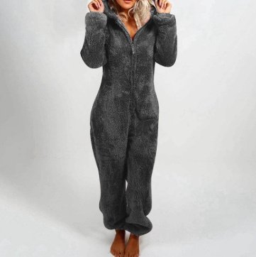Women'S Plush Thick Plush Plush Jumpsuit Hooded Pajamas Parent-Child Wear - Image 6