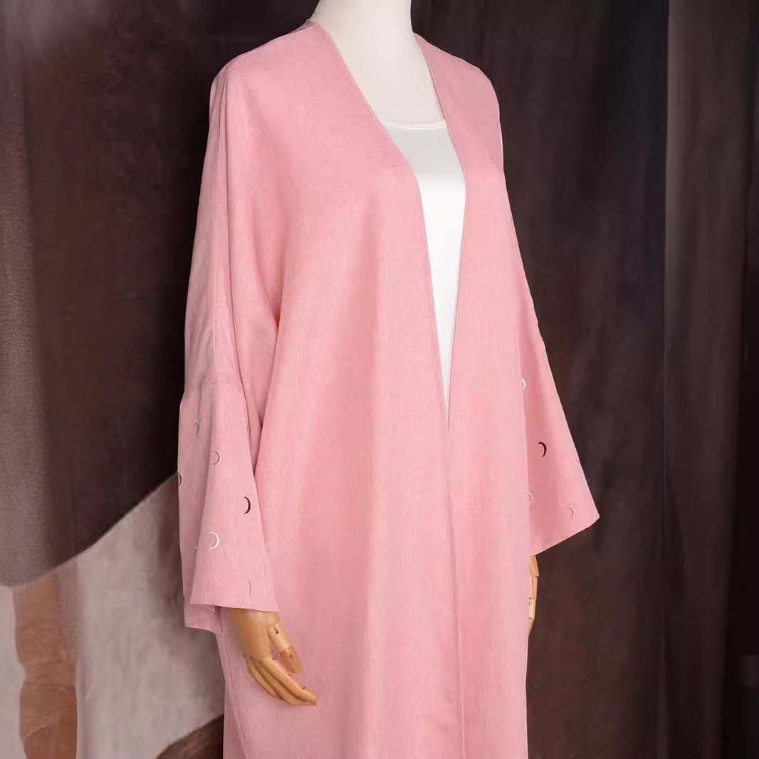 Muslim Elegant Cardigan Embroidered Dress Robe - Image 3