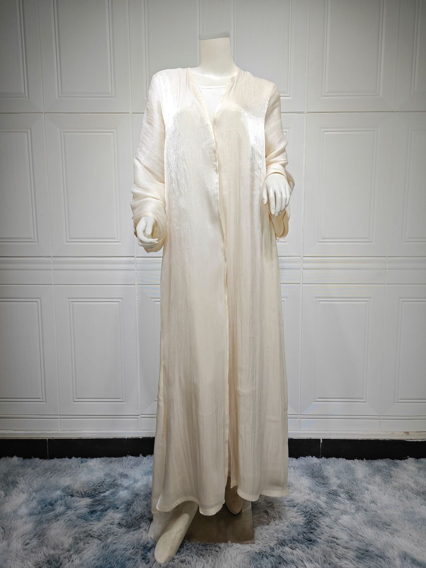 Muslim Robe Dubai Outerwear Bright Silk Dress - Image 7