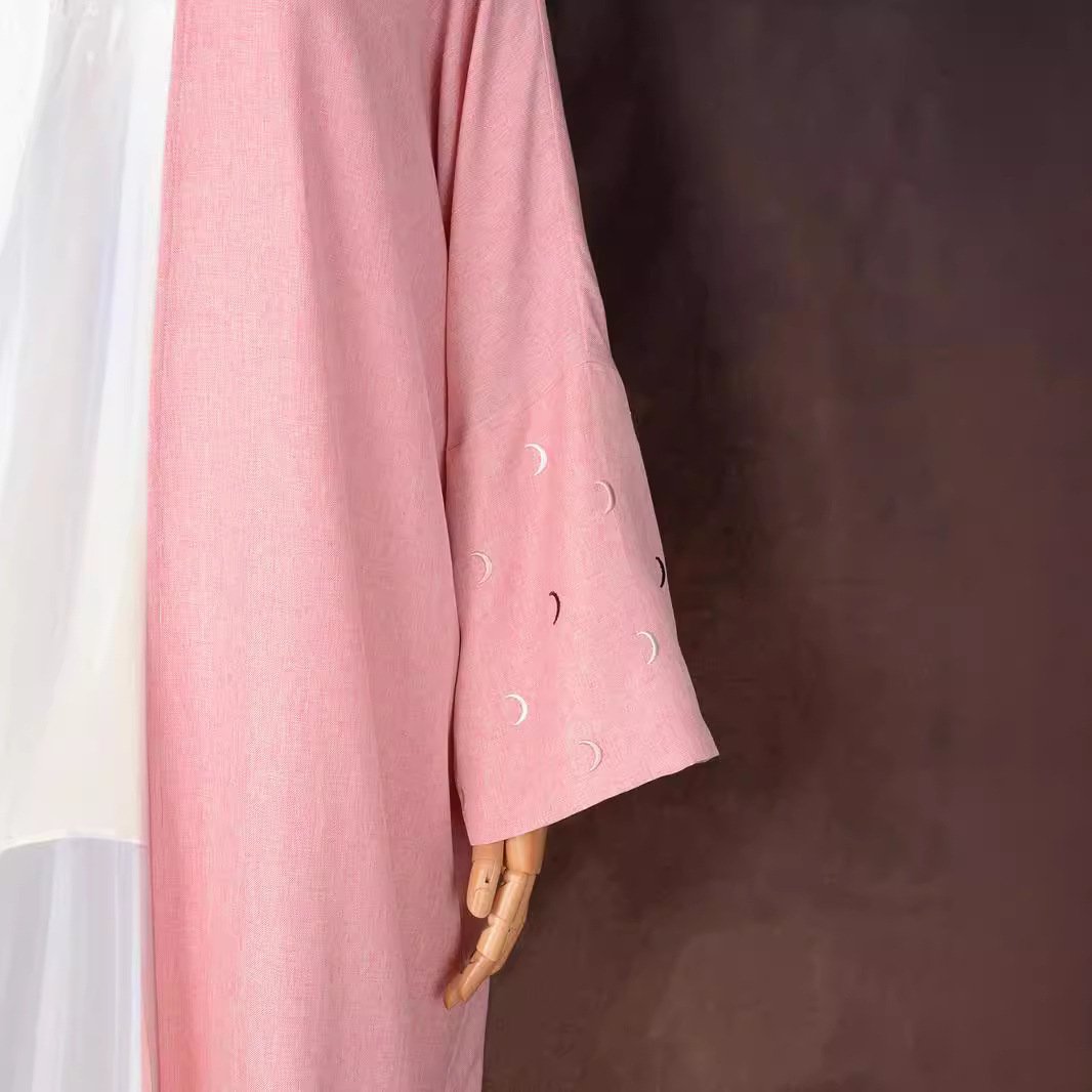 Muslim Elegant Cardigan Embroidered Dress Robe - Image 4