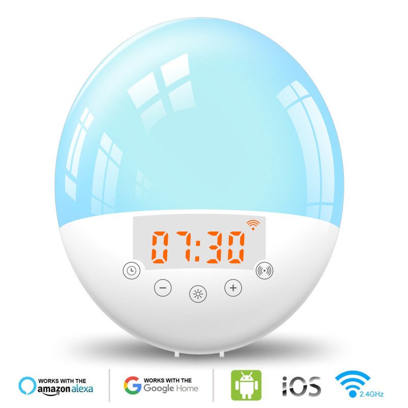 WiFi Voice Control Intelligent Alarm Clock, Sunrise Natural Wake-up Light - Image 8