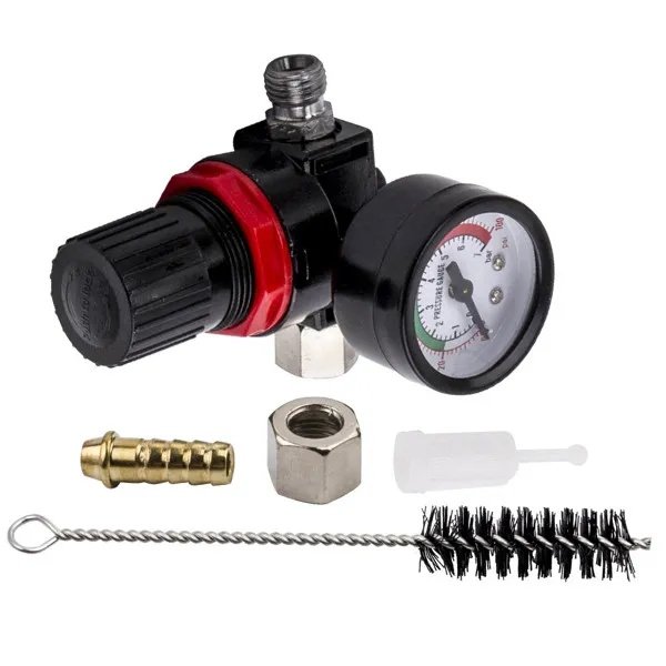 2.5mm HVLP Feed Car Air Spray Gun Kit W/ Regulator Gauge Paint Sprayer - Image 7