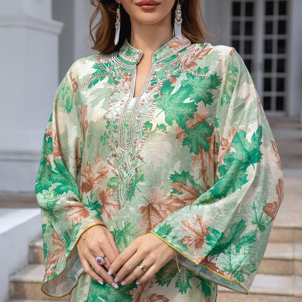 Muslim Dress Embroidered Fashion Robe - Image 9