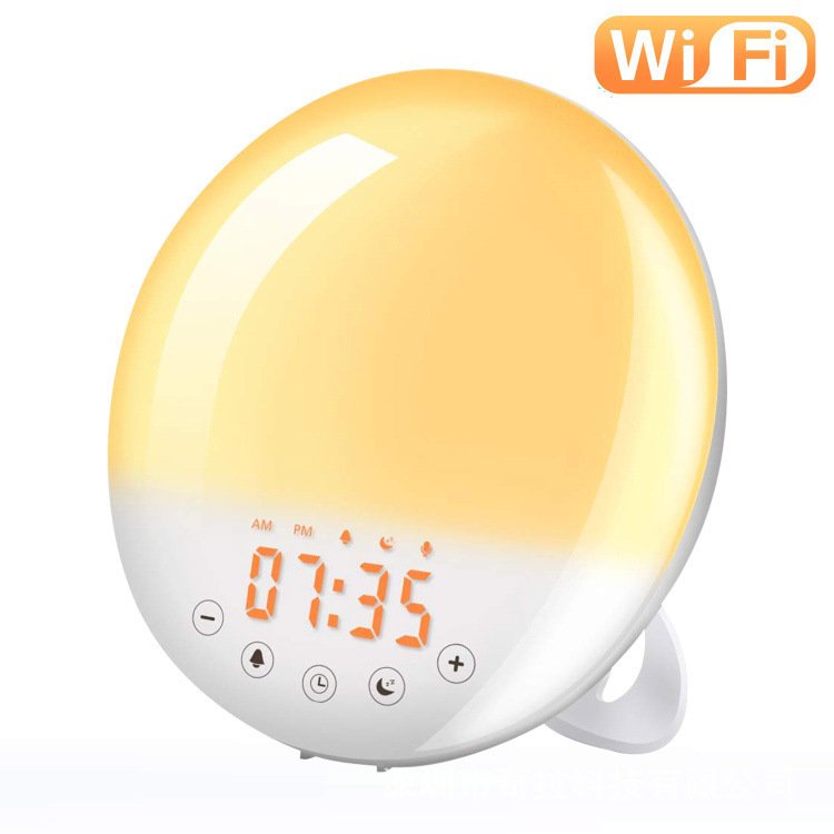 WiFi Voice Control Intelligent Alarm Clock, Sunrise Natural Wake-up Light - Image 2