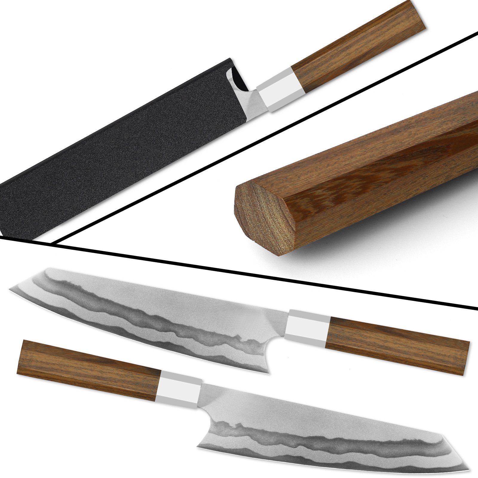 Keihatsu Japanese Gyuto Chef Knife 8 Inch Kiritsuke Knife, Professional Kitchen Ultra Sharp Vegetable Knives With Sheath & Box - Image 6