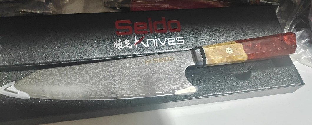 Chef's Knife For Japanese Cuisine In Damascus - Image 8