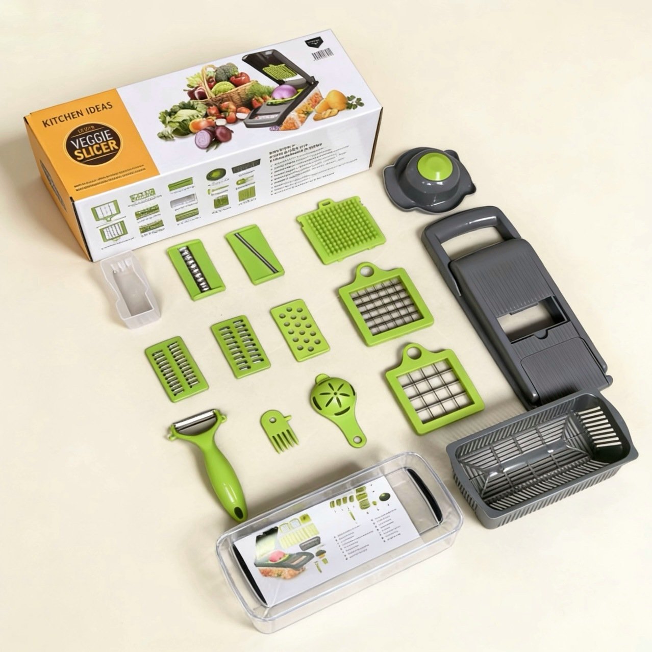 16 In 1 Vegetable Chopper Fruit Salad Mandolin Slicer Food Dicer Cutter Peeler - Image 2