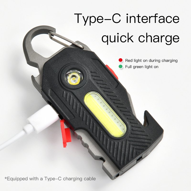 Multifunctional Charging Emergency Light Convenient Keychain Work Light COB High Brightness Maintenance Light Outdoor Camping LED Light - Image 6