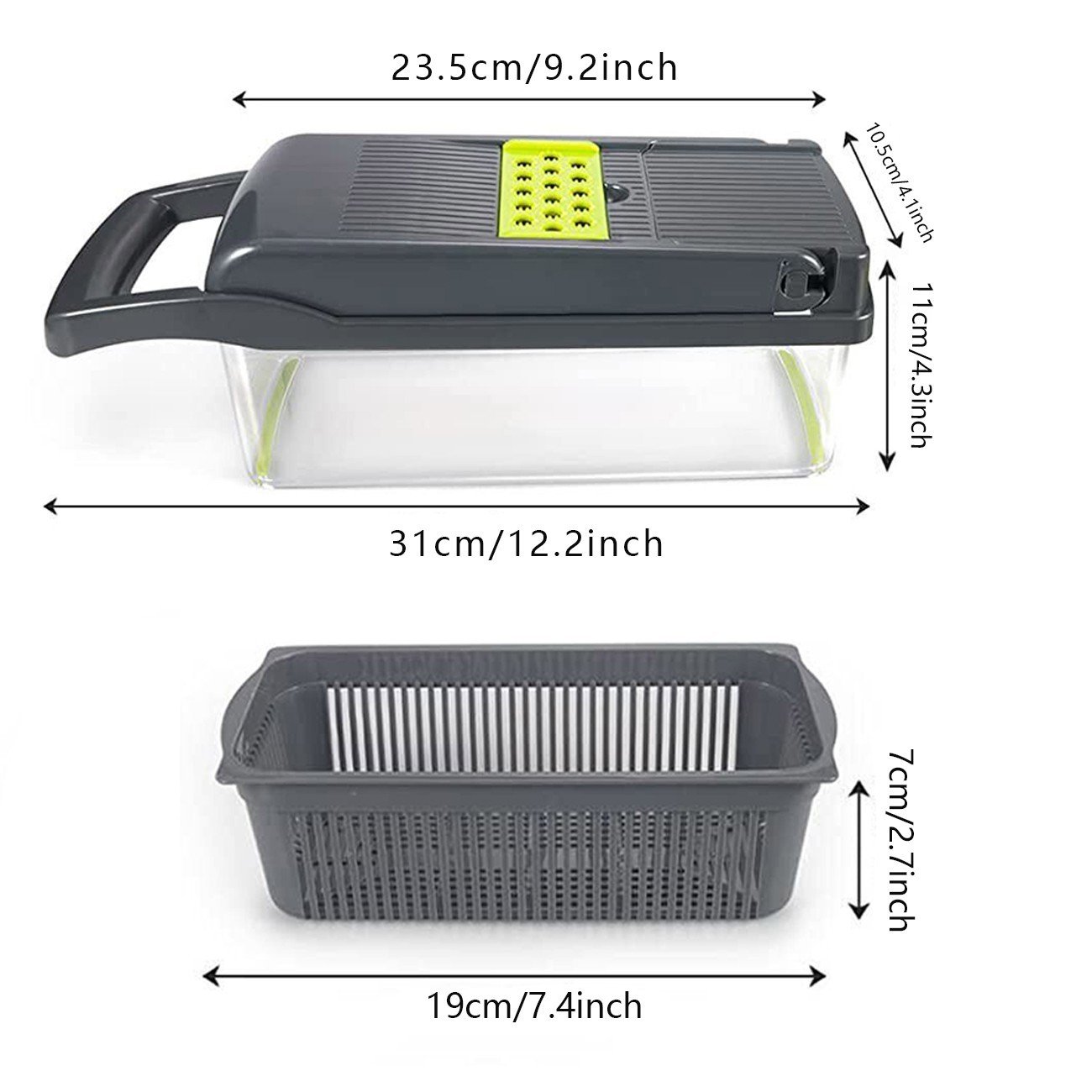 15 In 1 Vegetable Chopper Fruit Cutter Food Onion Veggie Dicer Slicer Peeler Kitchen - Image 8