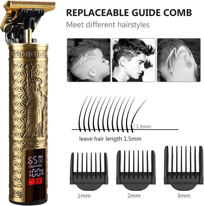 Beard Trimmer Hair Clippers Cordless Hair Cutting Kit Barber Shaving Machine For Men USB Rechargeable - Image 4